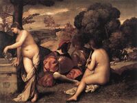 Giorgione or Titian, Pastoral Concert, c. 1509, Louvre.[25]