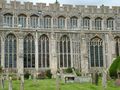 Elaborate 15th century flint and limestone flushwork at Long Melford