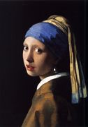 فتاة ترتدي قرط من اللؤلؤ (Mauritshuis, The Hague) (1665)
