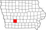 State map highlighting Adair County