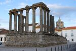 Ruins of a classical columned temple