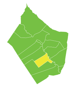 موقع ناحية العشارة في محافظة دير الزور.