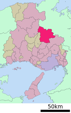 Location of تان‌با in محافظة هيوگو