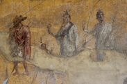Anubis, Harpocrates, Isis and Serapis, from Pompeii, Italy