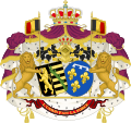 Coat of arms of the first king of the Belgians Leopold I and Queen Louise
