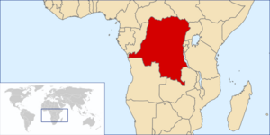 Location of جمهورية الكونغو الديمقراطية