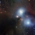 The R Coronae Australis region imaged with the Wide Field Imager at La Silla