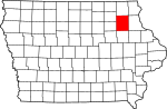 State map highlighting Fayette County