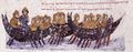 The Saracen fleet sails against Crete (Fol. 38v)