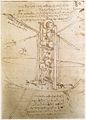 Paris Manuscript B Folio 80r. A flying machine.
