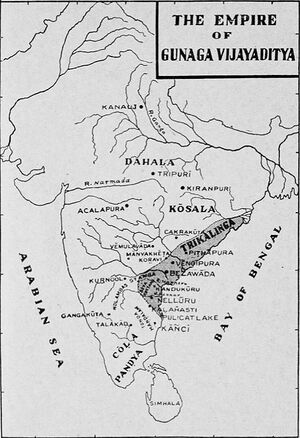 Map of India 753 CEح. 753 CE. The Eastern Chalukya kingdom is shown on the eastern coast.