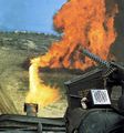 A Marine M67 "Zippo" Tank in Vietnam, 1968. A M1919 Browning machine gun is mounted to the right