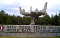 Statue of Tree of Science by the main entrance to Middle East Technical University campus in Ankara