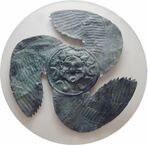 Fig. 12. Winged gorgoneion; bronze shield device from Olympia, Archaeological Museum B 110 (first half of the sixth century BC)[84]