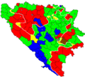 Ethnic Composition of towns/regional centers in 1991
