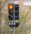 A crosswalk traffic signal in Poá, البرازيل