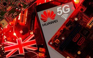 A smartphone with the Huawei and 5G network logo.jpg