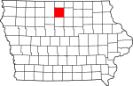 State map highlighting Hancock County