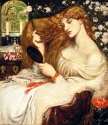 Lady Lilith (1868), Delaware Art Museum (Fanny Cornforth, overpainted at Kelsmcott 1872–73 with the face of Alexa Wilding)[71]