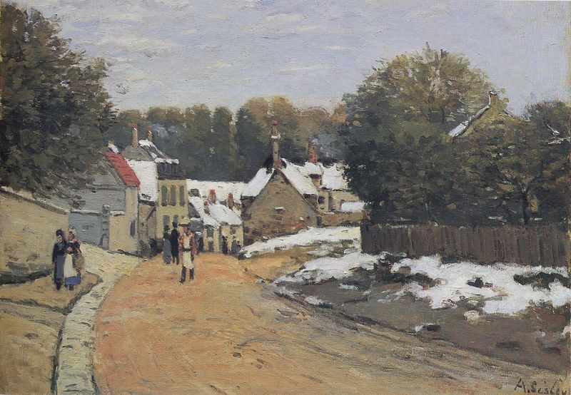 ملف:Sisley-Early Snow at Louveciennes.jpg