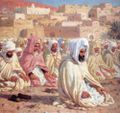 الإمام يؤم المصلين.