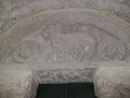 Lamb of God in church of Santiago in Coruña, Galicia, Spain