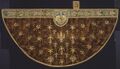 English cope, late 15th or early 16th century. Silk velvet embroidered with silk and gold threads, closely laid and couched. Contemporary Art Institute of Chicago textile collection.