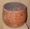 رسم على أصيص زهور ماوي من الفترة الكلاسيكية المتأخرة (600–900)، من كوپان، هندوراس