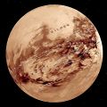 Titan Globe, a mosaic of infrared and radar images with nomenclature