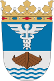 Caduceus on the coat of arms of Jyväskylä, Finland