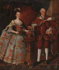 Retrato duplo de D. Maria I e D. Pedro III - século XVIII (Museu Nacional dos Coches, Antigo Picadeiro Real).png