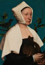 Portrait of a Lady with a Squirrel and a Starling (c. 1526–1528) هانز هولباين الأصغر
