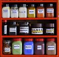 Colours and mediums for painting on glass