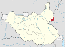 Location in South Sudan