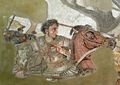 Alexander the Great using armoured cavalry, fighting Persian King Darius III