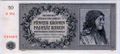A bill of 50 Crowns of the Protectorate.