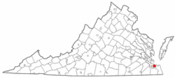 Location in the Commonwealth of ڤرجينيا.