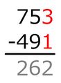3 − 1 = 2