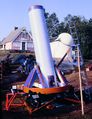 Very large trailer mounted Newtonian and its ladder