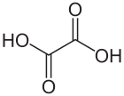 Structural formula of oxalic acid