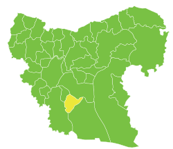 موقع ناحية الحاجب في محافظة حلب.