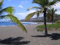 L'Étang-Salé Beach - a black sand beach from volcanic basalt