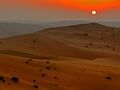 غروب الشمس كما تبدو في الربع الخالي