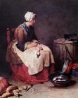 Jean-Baptiste Siméon Chardin, Woman Cleaning Turnips, ca. 1738, Alte Pinakothek
