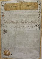 A letter sent from the King of France, Louis-Philippe to Maharaja Ranjit Singh. Ranjit Singh is addressed as “Rendjit Sing Bahador - Padichah du Pendjab”. Dated 27 October, 1835