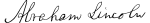 إبراهام لنكون's signature