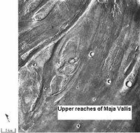 Mariner Crater, as seen by Mariner 4 in 1965. Pictures like this suggested that Mars is too dry for any kind of life.