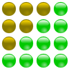 Square number 16 as sum of two triangular numbers.svg