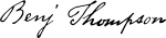 Sir Benjamin Thompson, Count Rumford signature.svg
