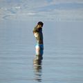 Many people believe that the mud of the Dead Sea has special healing and cosmetic uses.